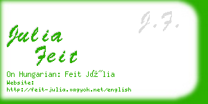 julia feit business card